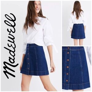 Madewell, Metropolis Snap Denim Jean Mini Skirt